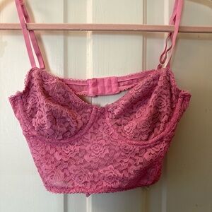 Adika Floral Lace Bralette in Pink